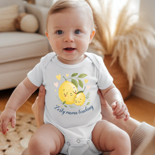 Zesty Mama Loading Lemon Citrus Amalfi Süße Baby Strampler