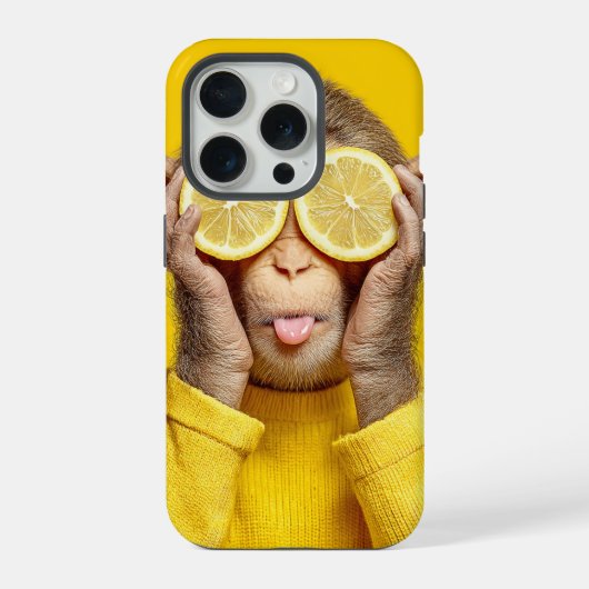  Zesty Monkey - Funny Lemon Eye Monkey Phone Case iPhone Hülle (Rückseite)