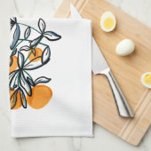 Zesty Orange Geschirrtuch (Viertel Falte)