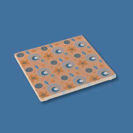 Zesty Summer Floral Pattern Glasuntersetzer