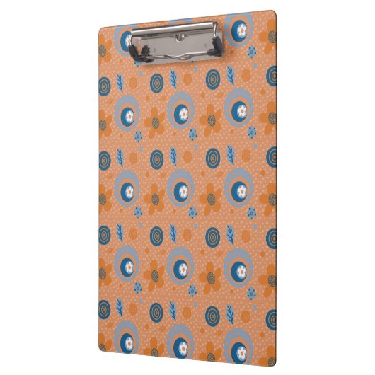 Zesty Summer Floral Pattern Klemmbrett (Links)