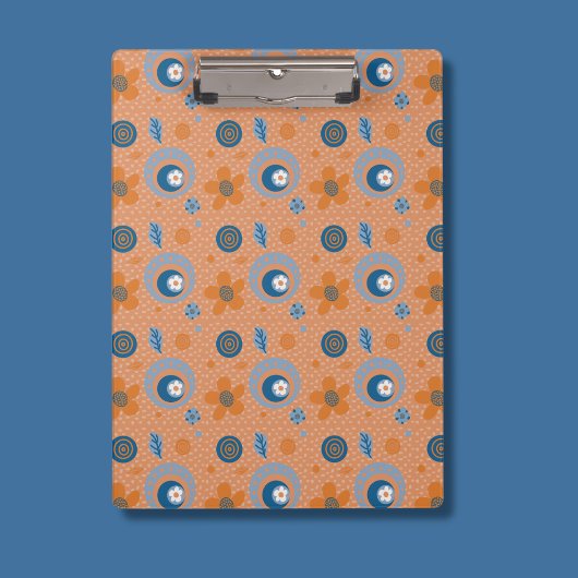 Zesty Summer Floral Pattern Klemmbrett