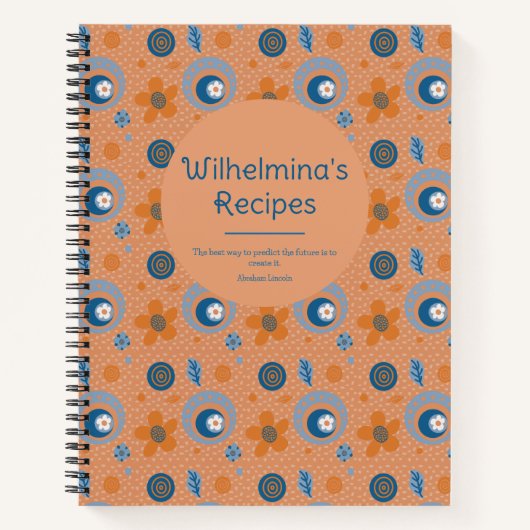 Zesty Summer Floral Pattern Notizblock (Vorderseite)