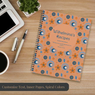 Zesty Summer Floral Pattern Notizblock