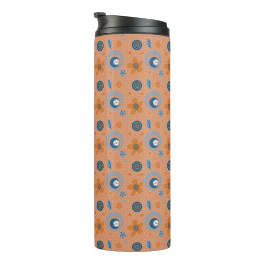 Zesty Summer Floral Pattern Thermosbecher (Nach rechts gedreht)