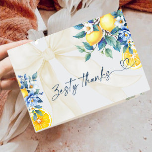 Zesty Thanks Zitrone Zitrus Süße Babyparty Dankeskarte