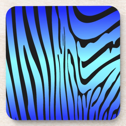 Zesty Zebra Blue Getränkeuntersetzer (Vorderseite)