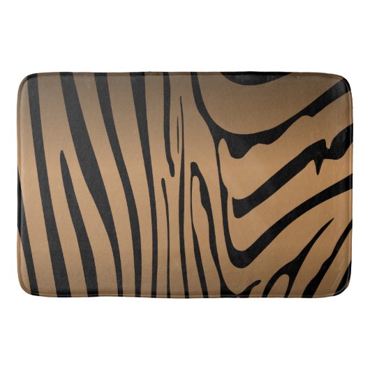 Zesty Zebra Brown Badematte (Vorderseite)