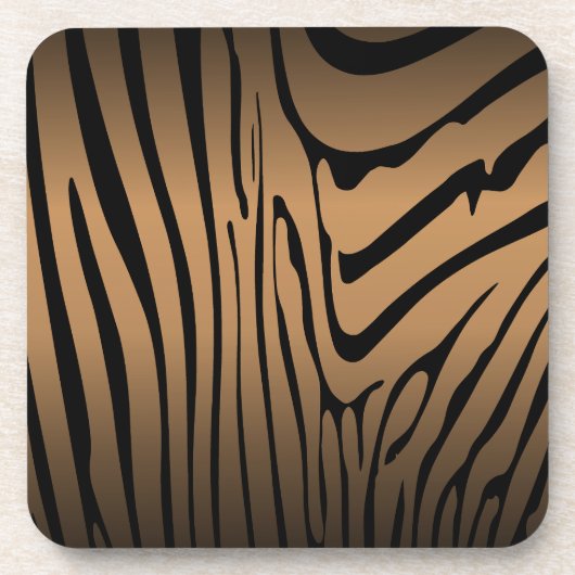 Zesty Zebra Brown Getränkeuntersetzer (Vorderseite)