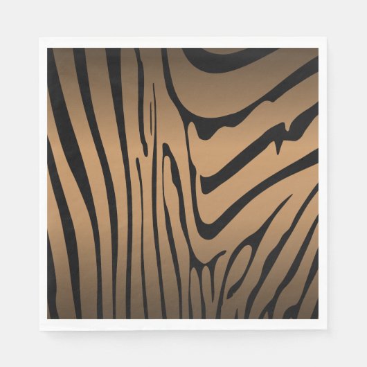 Zesty Zebra Brown Serviette (Vorderseite)