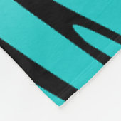 Zesty Zebra Cyan Fleecedecke (Ecke)