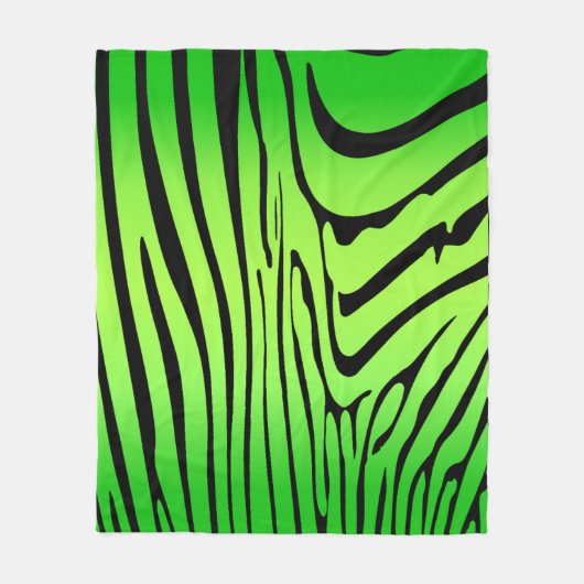 Zesty Zebra Green Fleecedecke (Vorderseite)