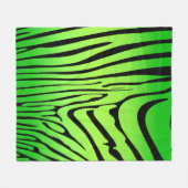 Zesty Zebra Green Fleecedecke (Vorderseite (Horizontal))