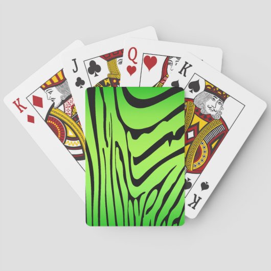 Zesty Zebra Green Spielkarten (Rückseite)