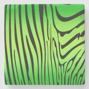 Zesty Zebra Green Steinuntersetzer