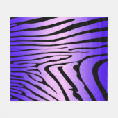 Zesty Zebra Lila Fleecedecke (Vorderseite (Horizontal))