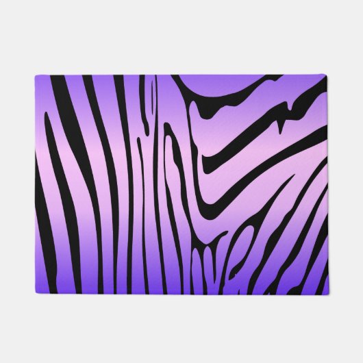 Zesty Zebra Lila Fußmatte (Vorderseite)