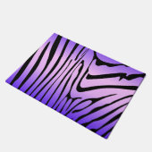 Zesty Zebra Lila Fußmatte (Schrägansicht)