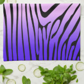 Zesty Zebra Lila Geschirrtuch (Gefaltet)