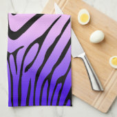 Zesty Zebra Lila Geschirrtuch (Viertel Falte)