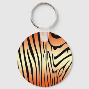 Zesty Zebra Orange Schlüsselanhänger