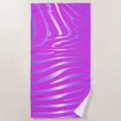 Zesty Zebra Pink Beach Handtuch (Vorderseite)