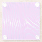 Zesty Zebra Pink Glass Untersetzer (Rückseite)