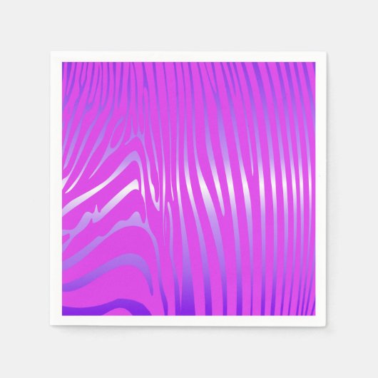 Zesty Zebra Pink Napkins Serviette (Vorderseite)