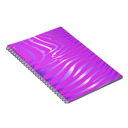 Zesty Zebra Pink Notebook Notizblock (Rechte Seite)