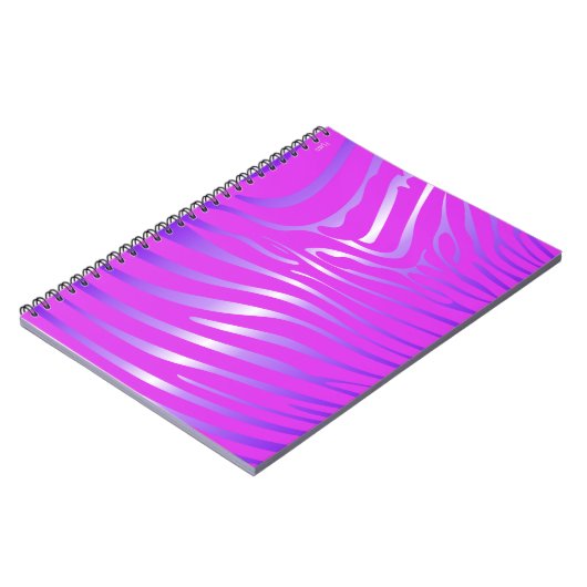 Zesty Zebra Pink Notebook Notizblock (Linke Seite)