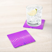 Zesty Zebra Pink Square Paper Untersetzer (Vor Ort)