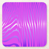 Zesty Zebra Pink Square Paper Untersetzer (Vorderseite)