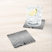 Zesty Zebra Rechteckiger Pappuntersetzer (Vor Ort)