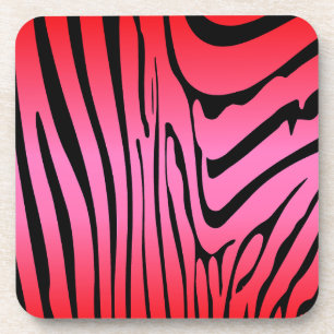 Zesty Zebra Red Getränkeuntersetzer