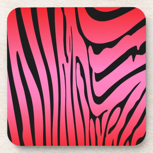 Zesty Zebra Red Getränkeuntersetzer (Vorderseite)