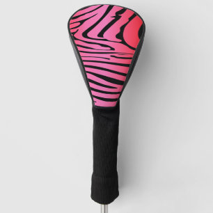 Zesty Zebra Red Golf Headcover