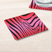 Zesty Zebra Red Rechteckiger Pappuntersetzer (angewinkelt)