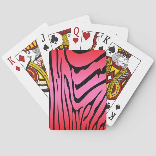 Zesty Zebra Red Spielkarten (Rückseite)