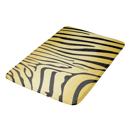 Zesty Zebra Yellow Badematte (Schrägansicht)