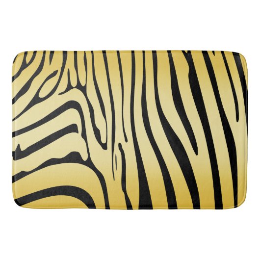 Zesty Zebra Yellow Badematte (Vorderseite)