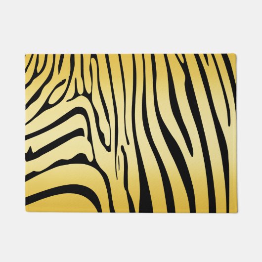 Zesty Zebra Yellow Fußmatte (Vorderseite)