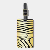 Zesty Zebra Yellow Gepäckanhänger (Vorderseite vertikal)