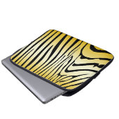 Zesty Zebra Yellow Laptopschutzhülle (Vorne Knopf)