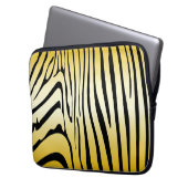Zesty Zebra Yellow Laptopschutzhülle (Vorderseite Links)