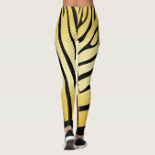 Zesty Zebra Yellow Leggings (Rückseite)