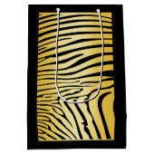 Zesty Zebra Yellow Mittlere Geschenktüte (Rückseite)