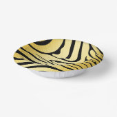 Zesty Zebra Yellow Pappteller (Gewinkelt)