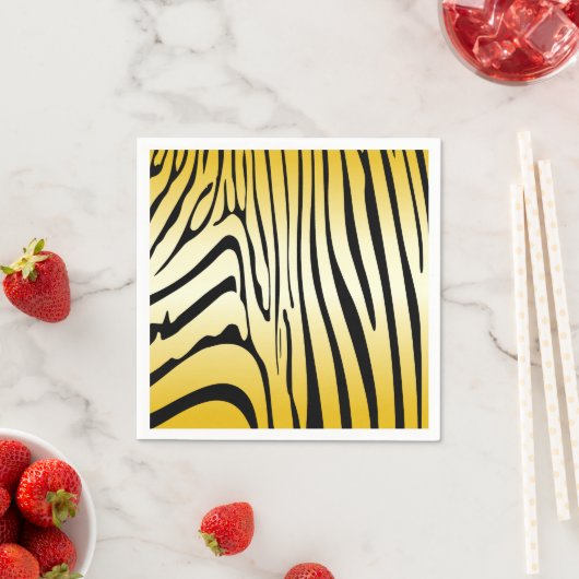Zesty Zebra Yellow Serviette (Beispiel)