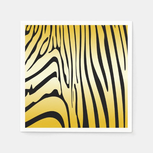 Zesty Zebra Yellow Serviette (Vorderseite)