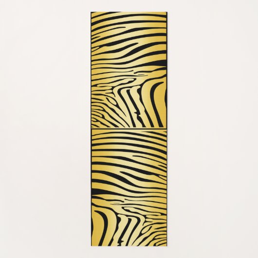 Zesty Zebra Yellow Yogamatte (Vorderseite)